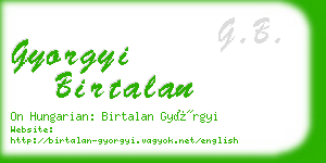 gyorgyi birtalan business card